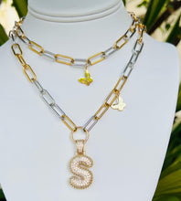 Load image into Gallery viewer, Big Stoned Initial Necklace