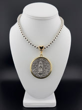Load image into Gallery viewer, Virgen De Guadalupe Medallion in Stainless Steel Beads Chain