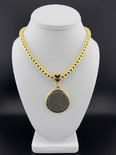 Load image into Gallery viewer, Ave Maria Medallion in Metallic Beads Chain