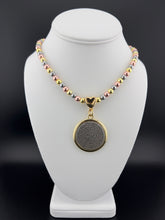 Load image into Gallery viewer, Ave Maria Medallion in Metallic Beads Chain