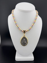 Load image into Gallery viewer, San Judas Medallion in Metallic Beads Chain