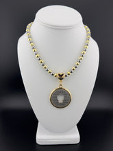 Load image into Gallery viewer, Angel De La Guarda Medallion in Metalic Beads Chain
