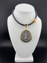 Load image into Gallery viewer, Virgen De Guadalupe Medallion in Leather Necklace