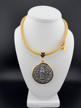 Load image into Gallery viewer, Virgen De Guadalupe Medallion in Leather Necklace