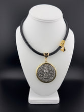 Load image into Gallery viewer, Virgen De Guadalupe Medallion in Leather Necklace