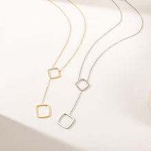 Load image into Gallery viewer, Two Squares Pendant Necklace