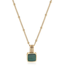 Load image into Gallery viewer, Colored Square Stone Necklace