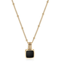 Load image into Gallery viewer, Colored Square Stone Necklace