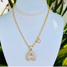 Load image into Gallery viewer, Big Stoned Initial Necklace