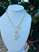 Load image into Gallery viewer, Big Stoned Initial Necklace