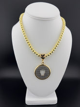 Load image into Gallery viewer, Angel De La Guarda Medallion in Metalic Beads Chain
