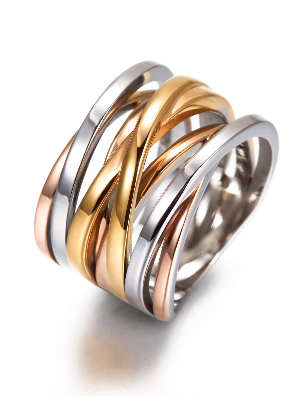 Crossed-Strap Ring
