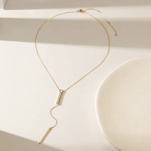 Stone Lariat Necklace