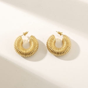 Ribbed Chunky Earrings