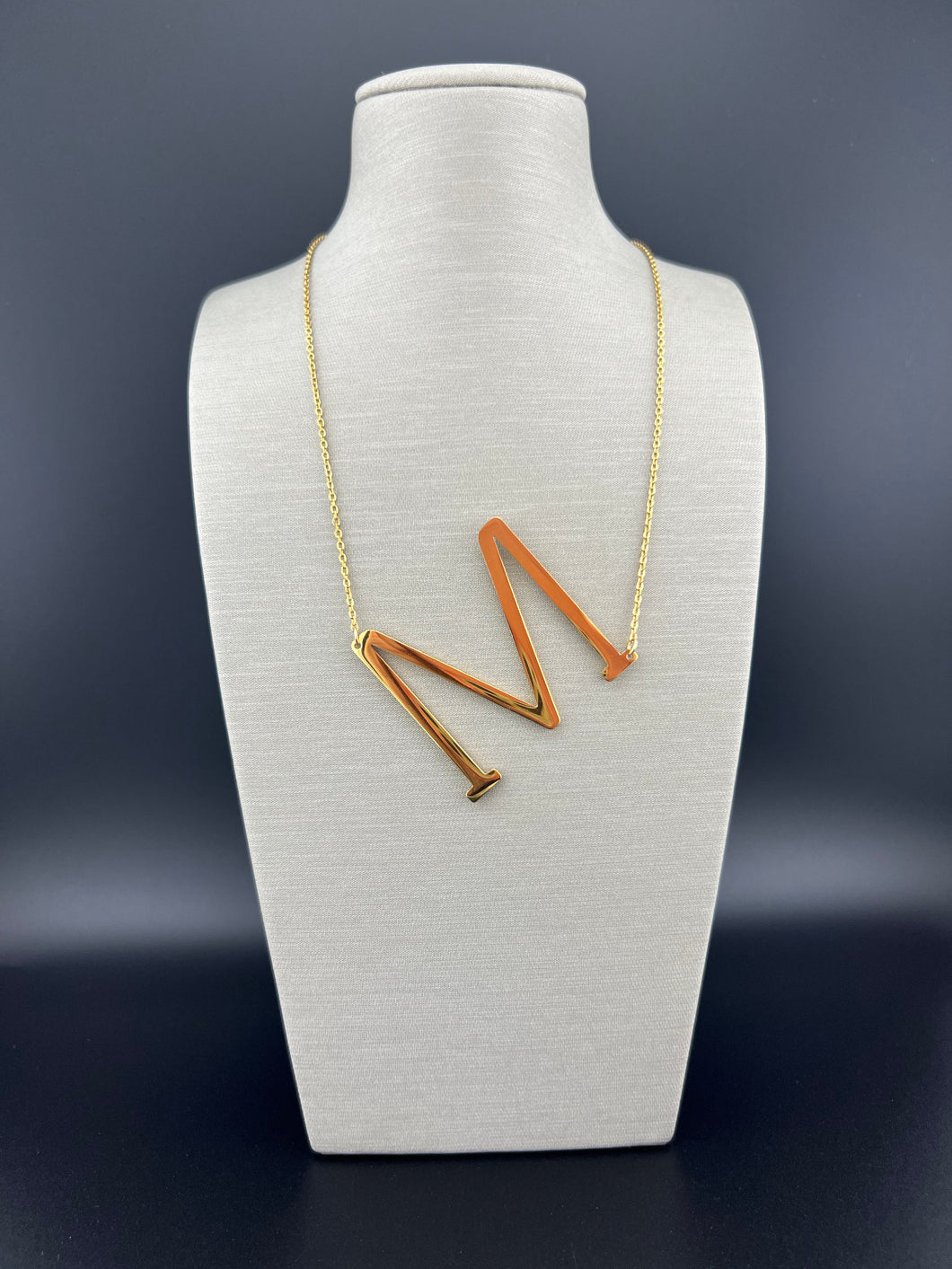 Stainless Steel Initial Necklace