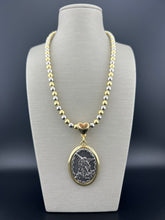 Load image into Gallery viewer, San Miguel Arkangel Medallion in Metalic Beads Chain
